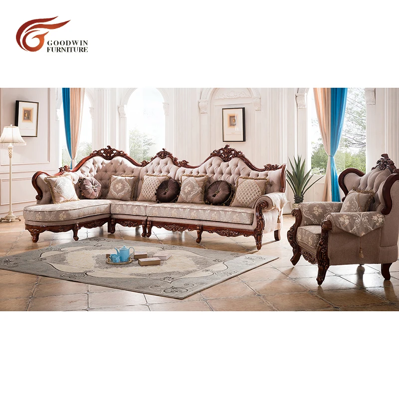 Турецкая мебель, классические роскошные тканевые диваны для гостиной из Китая WA531