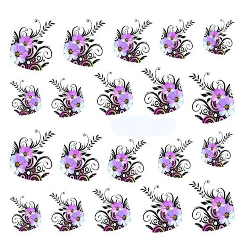 3Sheet Mixed Design Nail Art Stickers Water Decal Flower Nail Stickers DIY Manicure Watermark Accessories Nail Art Decorations