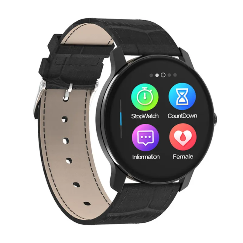 T90 Смарт-часы браслет полный сенсорный экран кровяное давление фитнес-трекер для измерения сердечного ритма Спортивный Bluetooth браслет для IOS Android - Цвет: Черный