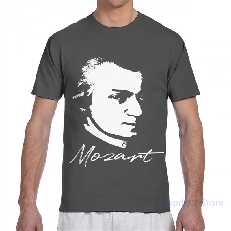 Wolfgang Amadeus Mozart Portrait Classic Composer Мужская футболка женская модная для девочек топы