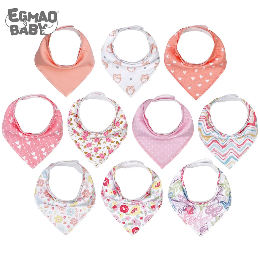 Baby Bandana Drool Bibs Unisex 10 Pcs Set for Drooling &amp Teething 100% Organic Cotton Newborn Absorbent Hypoallergenic | Детская