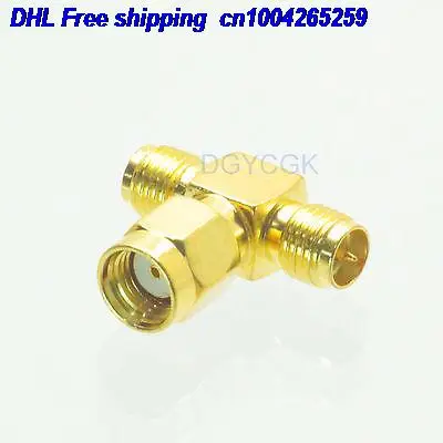 

DHL 100pcs Conversion Adapter RPSMA male to 2x RPSMA female connector For Antenna connector 22ds
