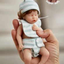 Muñecas de silicona de cuerpo completo para niños, muñecos Reborn de bebés de 6 pulgadas y 15cm, gemelos para dormir, Mini muñeca Reborn realista, antiestrés