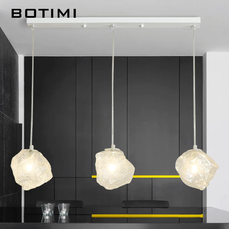 Botimi современные 220V G9 подвесные светильники со стеклянным абажуром для столовой Регулируемый подвесной кухонный светильник Supension Bar Light