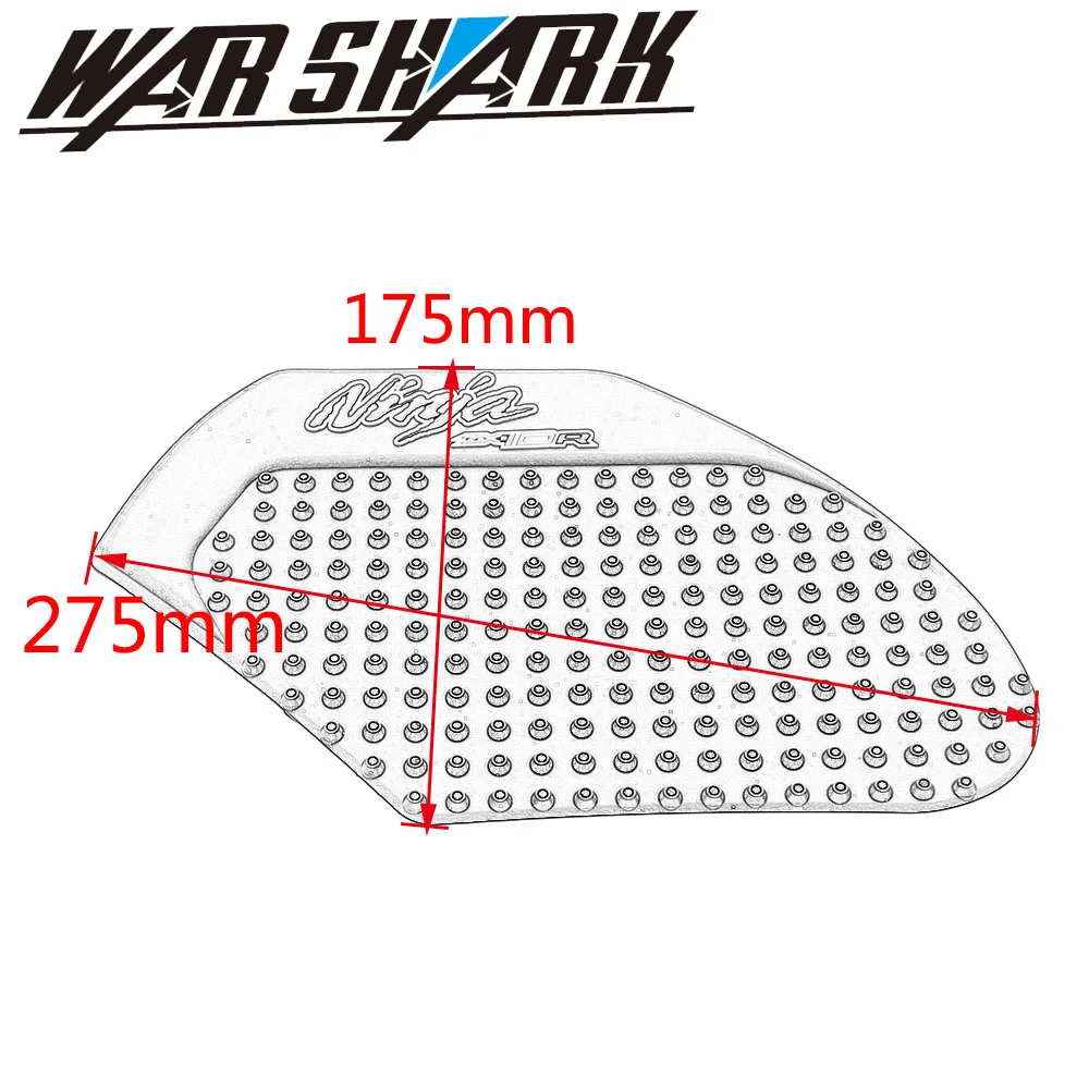 Противоскользящие накладки на бак, 3 м, боковой газовый наколенник, тяговые накладки, защитные наклейки для Kawasaki ninja zx10r 2011 2012 2013
