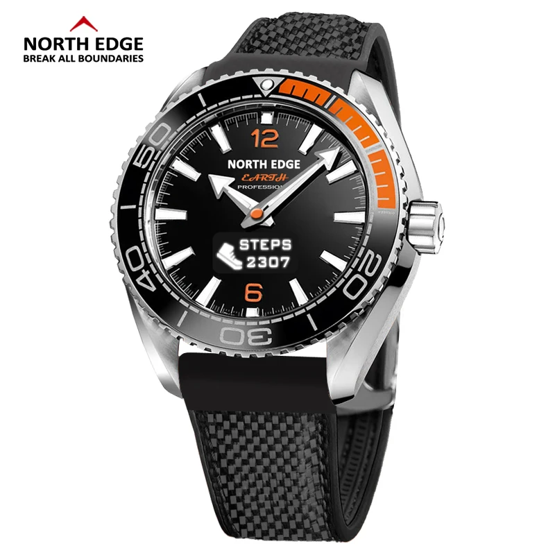 

Men Watch Business North Edge Watch Waterproof Alarm Clock Stainless Steel Case Touch Screen Digital Wristwatches Quartz Watches