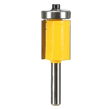 

1pcs Bearing Flush Trim Router Bit End for wood 1/4" Shank straight bit Tungsten Woodworking Milling Cutter Tool