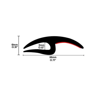 

160\\'\\' Sealing Strip 4M Reducing wind noise Rubber Defend Sunroof Window