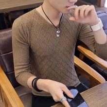 Мужской свитер с v-образным вырезом, Мужской пуловер, свитер, Мужское пальто, XXXL,, осень, три-ди, мужские полосатые свитера, мужская одежда C239