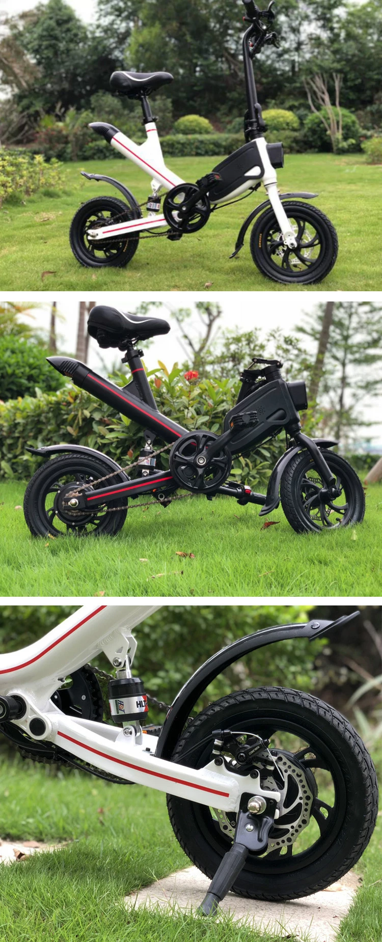 Sale LOVELION china Adult Portable folding Mini electric bike Driving Bicycle convenient Small-scale Female ebike Black Battery bikes 11