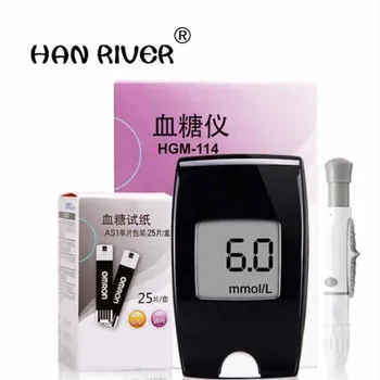 

HANRIVER Blood glucose instrument HGM - 114 household barcode glucose meter free + 50 piece of paper in pursuance of the needle