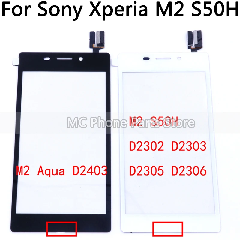 Черный/белый для Sony Xperia M2 S50H D2302 D2303 D2305 D2306 сенсорный экран дигитайзер стекло
