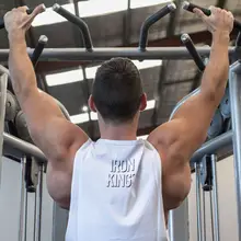 Мужская дышащая майка с вырезом лодочкой без рукавов из чистого хлопка для занятий спортом