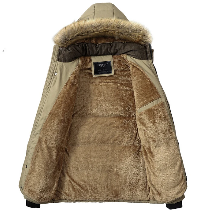 Winter Men Warm Jacket Casual Thickening Parkas Fur Hooded Men's Coat Long Parka Outwear Male Slim Overcoat Homme Clothes