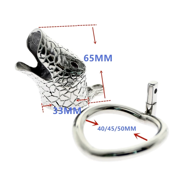 Stainless Steel Male Chastity Device Belt Bird Cage Lock cock restraint  Ring US