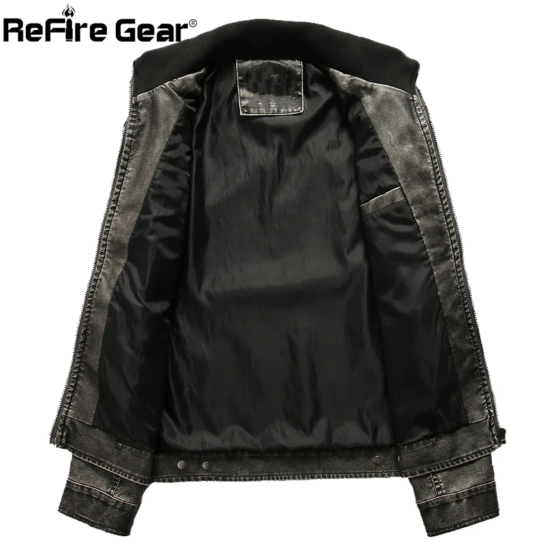 ReFire Gear куртка бомбер из искусственной кожи тактические куртки для мужчин зимние