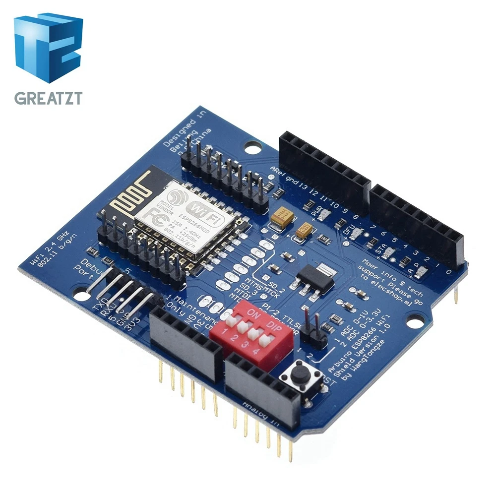 GREATZT ESP8266 ESP 12E UART WIFI Беспроводная плата разработки для Arduino UNO R3|Интегральные схемы|