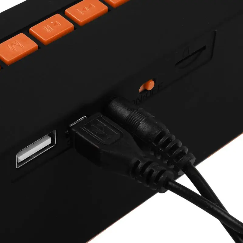 Мини беспроводной Bluetooth динамик USB FM Радио стерео Супер Бас mp3-плеер оранжевый