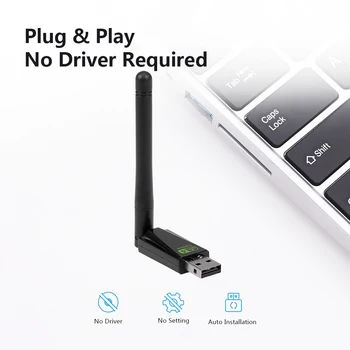 

USB Wifi Router Adapter Driver-free Network LAN Card Plug & Play With Rotatable Antenna for windows XP/Vista/Linux