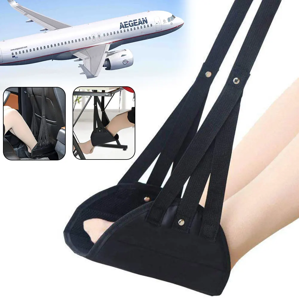 

Office Airplane Relaxed Memory Foam Leg Footrest Hammock Portable Flight Hanging Adjustable Long Travel Gift Prevent Swelling