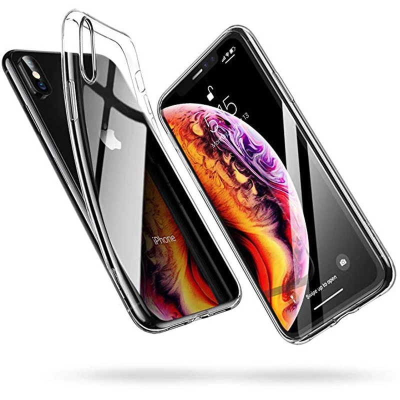 Чехлы для телефонов прозрачный ТПУ iPhone 7 8 5 6 XS max XR чехол мягкий силиконовый задняя