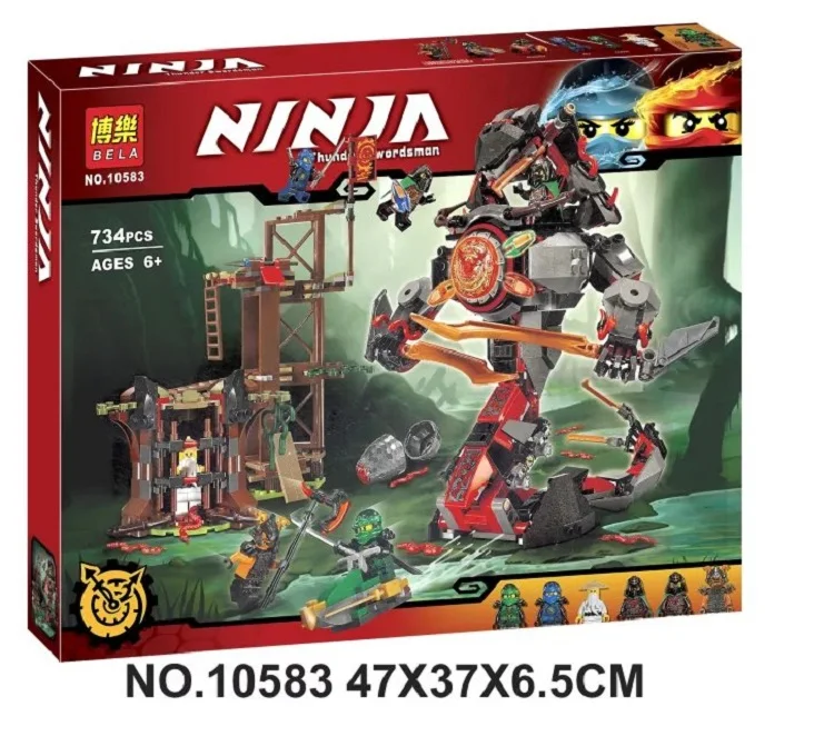 734 pièces Bela 10583 aube de fer Doom Ninja Mini figurines ensemble Compatible Ninjagoes 70626 blocs de construction jouets pour enfants