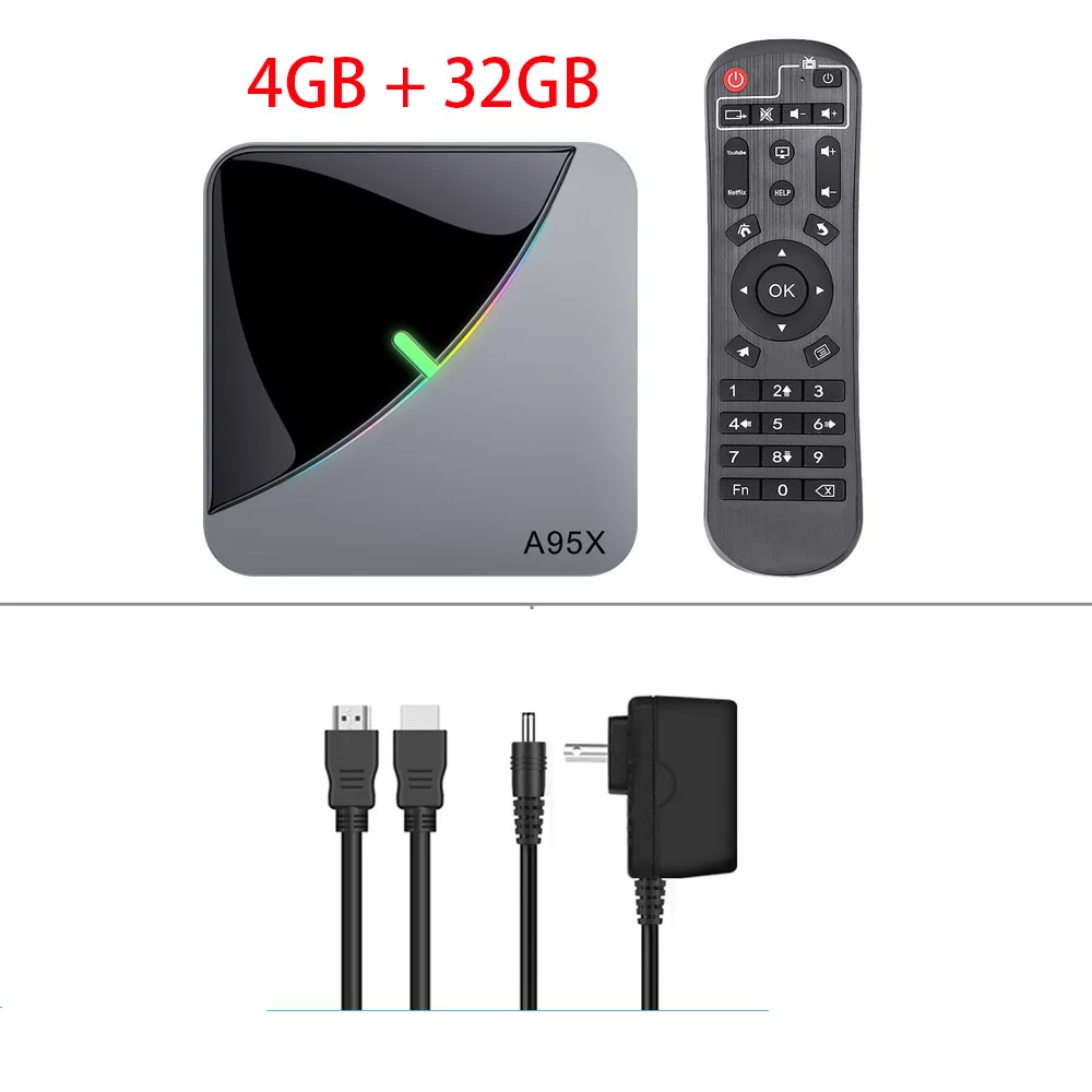 4G 32G ТВ приставка Crenova Android 9,0 S905X3 6 RGB огней 4G DDR3 32EMMC 2,4G/5G WiFi HDMI 2,1 USB2.0 Youtube Netflix Google телеприставка - Цвет: 4G 32G
