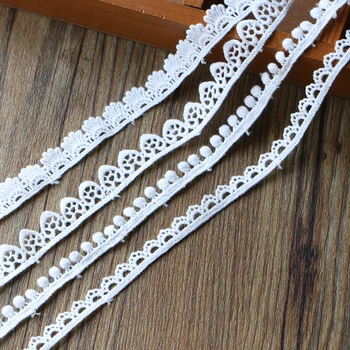 

5Yards Handmade DIY Craft Accessories Embroidery Lace Fabrics Curtains Sofa Sewing White Lace Trim S65