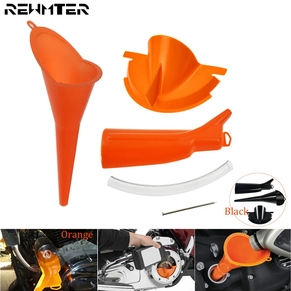 

3PCS Motorcycle Crankcase Fill Funnel+Primary Case Oil Fill Funnel+Oil Filter Funnel For Harley Touring Sportster Dyna Softail