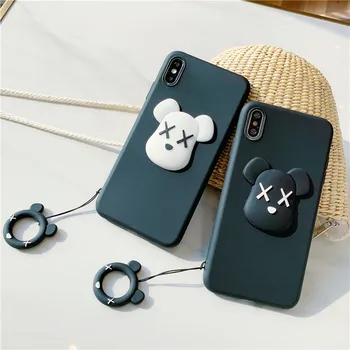 

200pcs Cute 3D Cartoon Angry Bear Silicone Phone Case For iphone X XR XS 11 Pro MAX 6S 7 8 Plus Cover For iphone x max case
