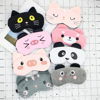 

1PC Cute Animals Sleep Eye Mask Padded Shade Cover Flannelette Sleep Mask Rest Travel Relax Sleeping Aid Blindfold Cover Eye Pat