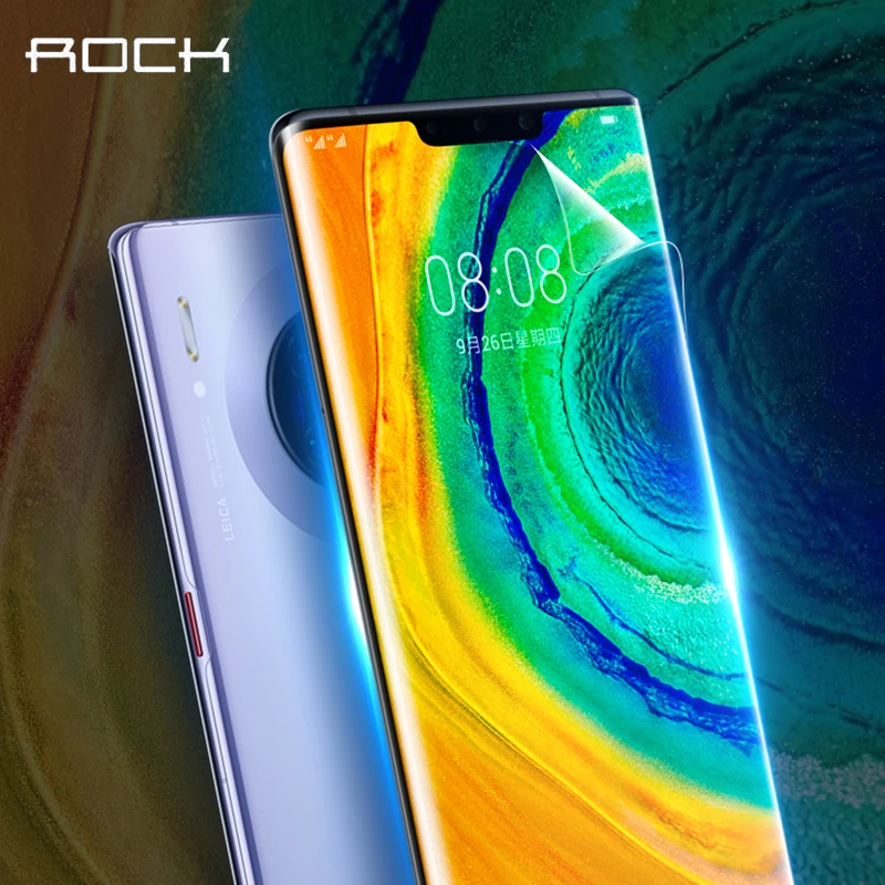 Защитная пленка ROCK для экрана Huawei Mate 30 Pro изогнутая мягкая Гидрогелевая 3d-пленка с