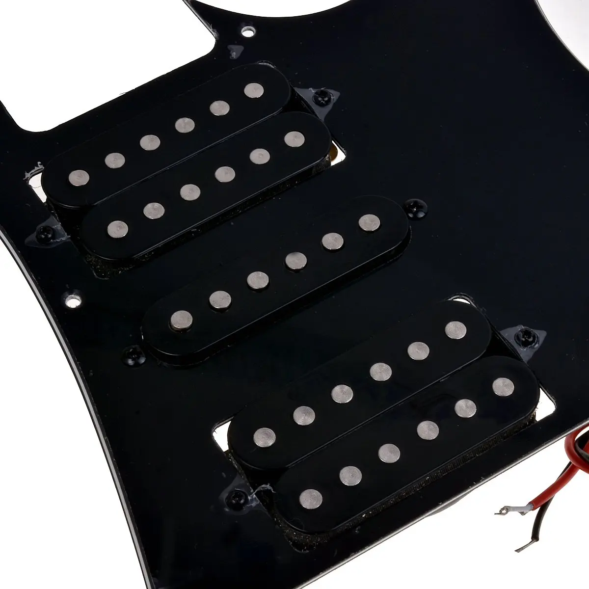 Загружен Prewired Pickguard с звукоснимателями Электрические запасные части для гитары HSH черный