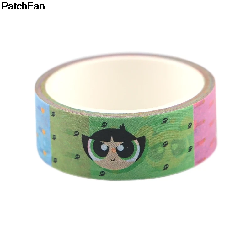 20 шт./лот Patchfan The Powerpuff для девочек DIY Скрапбукинг липкий клей Васи бумага маскирующая лента печатные узоры наклейка A2675