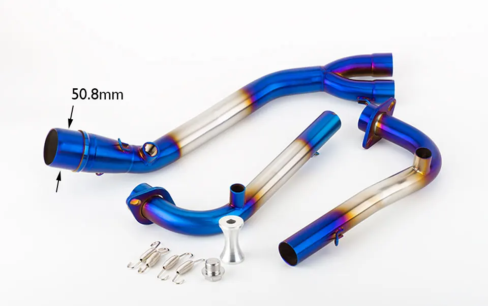 Motorcycle Exhaust Full System Middle Pipe Link Pipe For Yamaha T-MAX Tmax 500 530 T-MAX 530 exhaust 2010-2016 - - Racext 29