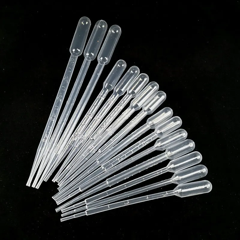 500pcs 1000pcs 2000pcs 0.2ml 0.5ml 1ml 2ml 3ml 5ml Transparent Plastic Pasteur Pipette Disposable Essential Oil Dropper