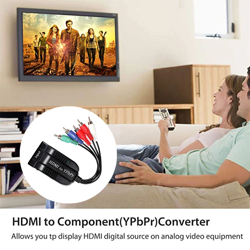 HDMI к RGB компонент YpbPr 5RCA R/L аудио Женский мужскому скейлер видео конвертер адаптер