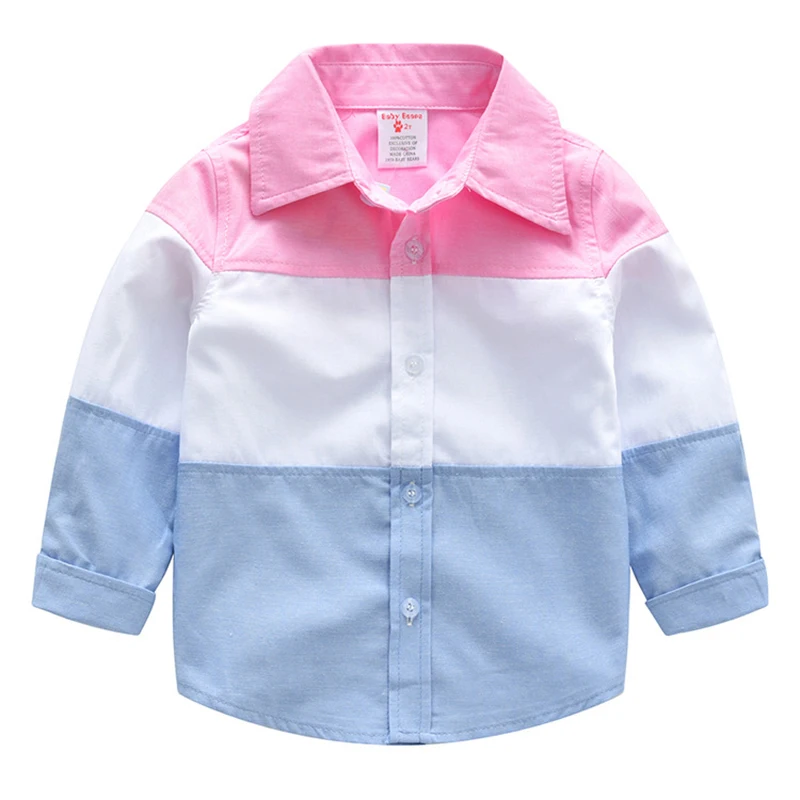 Новые рубашки для мальчиков в джентльменском стиле детские модные хлопковые рубашки клетчатая модная цветная весенне-Осенняя детская брендовая одежда с длинными рукавами для От 2 до 7 лет