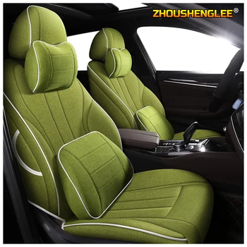 

ZHOUSHENGLEE Custom FLAX car seat covers set For BMW 1 Series E81 E82 E87 E88 F20 F21 F52 F40 2 Series F22 F23 F44 F45 F46 car s