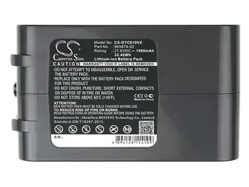 

Cameron Sino Battery for Dyson DC61 DC62 DC58 DC62 Animal DC74 Animal Absolute Replacement 205794-01/04 965874-02 1500mAh