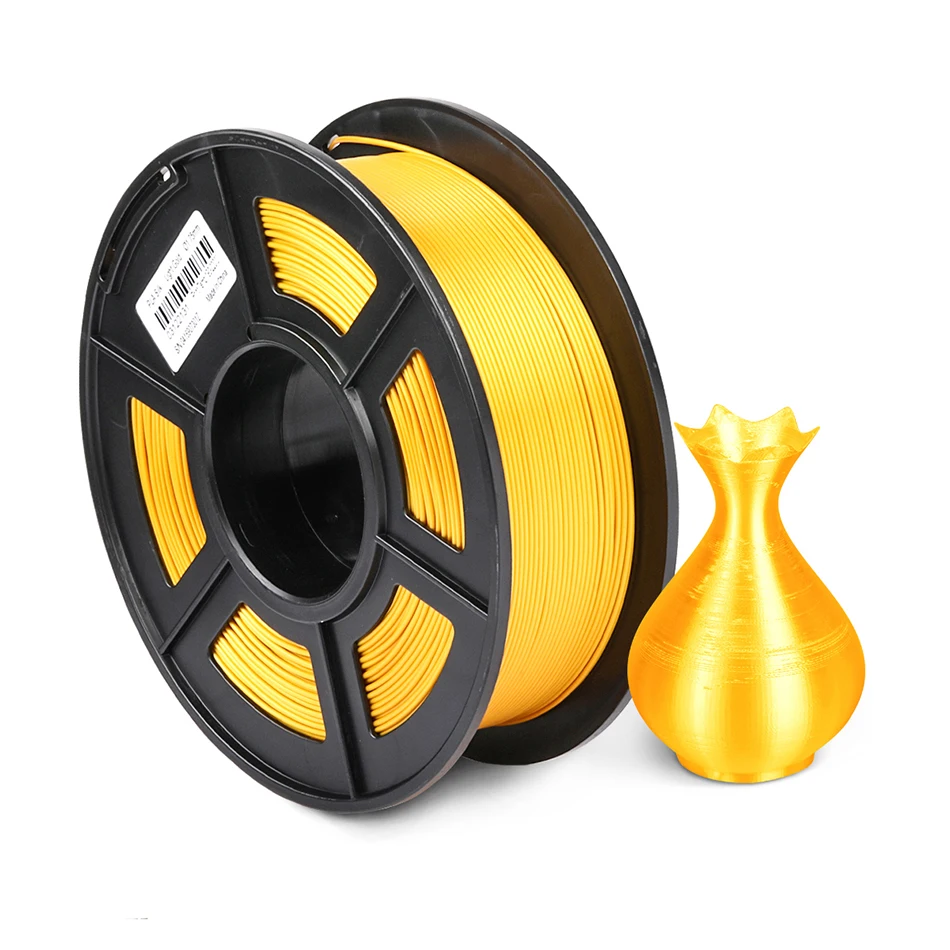 Silk Light Gold SUNLU шелковая PLA нить 1,75 мм 1 кг 3d принтер нить шелковая текстура 3d Печатный Материал Пластик PLA точность измерения+/-0,02 - Цвет: Silk Light Gold
