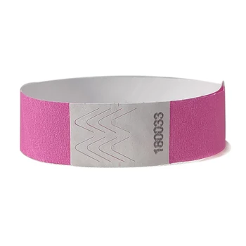 

Neon Pink Color 3/4 inch Tyvek Wristbands with Numbers, Beautiful Color Wristbands for Parties Events Identification 500 pieces