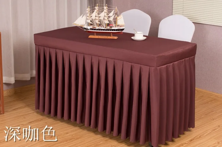 MIHE полиэфирное покрытие стола с юбкой стол Swag плиссированный стиль сделано вместе свадебный отель украшение стола скатерть A-ZB07