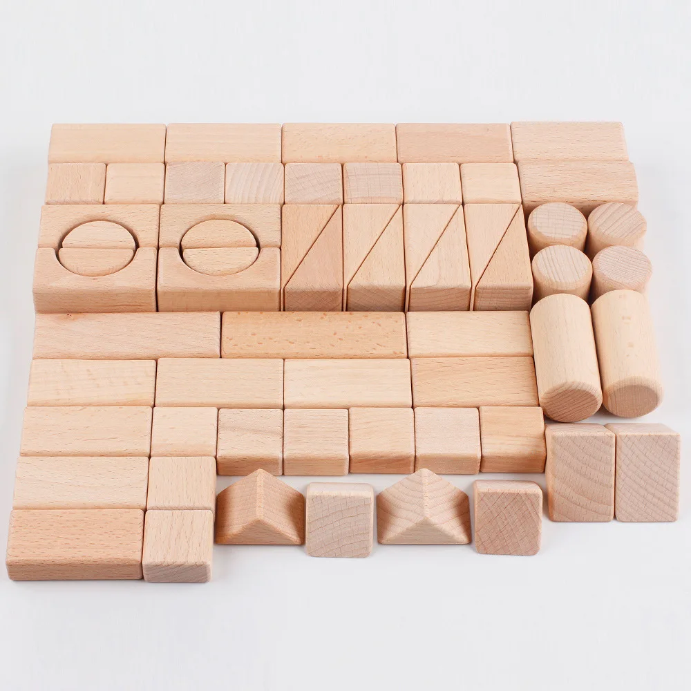 

Grain Block Solid Wood Building Blocks Logs Children Kindergarten Teaching Aids 14-Year-Old following of Educational Scientific
