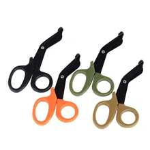 Multifunctional Stainless Steel Toothed Scrub Black Scissors Outdoor Survival Emergency High Hardness Diagonal Scissors