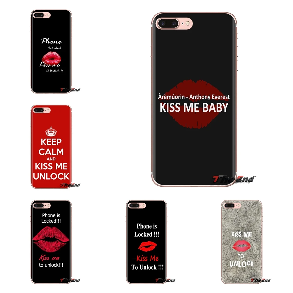 Silicone Phone Skin Cover KIss to unlock Locked screen For Samsung Galaxy J1 J2 J3 J4 J5 J6 J7 J8 Plus 2018 Prime 2015 2016 2017 |