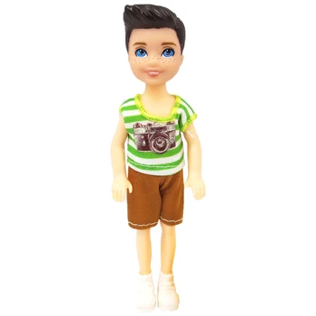 

NK 1 Set Boy's Doll 5 Movable Jointed Mini Doll 14 cm Cute Doll + Shoes+Outfit For Kelly Male Doll Girls Gift Baby Toys 10D 1X