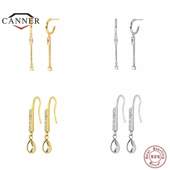 

CANNER European & American Personalized 925 Sterling Silver Stud Earrings for Women Piercing Earring Earrings Jewelry pendientes