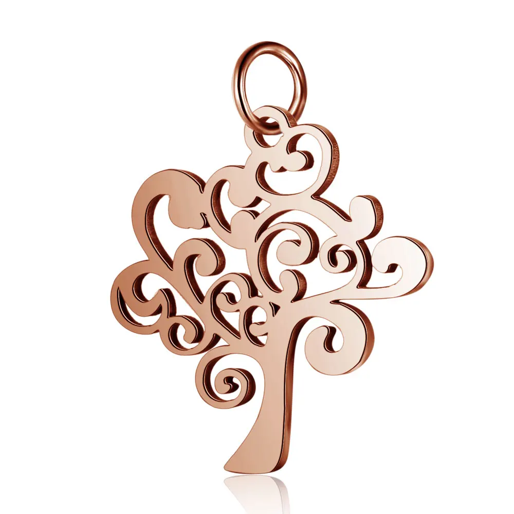 5 шт. Lotus Sun Life of Tree Шарм торговля Нержавеющая сталь DIY Ювелирные изделия Поиск кулон никогда не тускнеет ювелирные подвески для самостоятельного изготовления - Окраска металла: T517Rx5