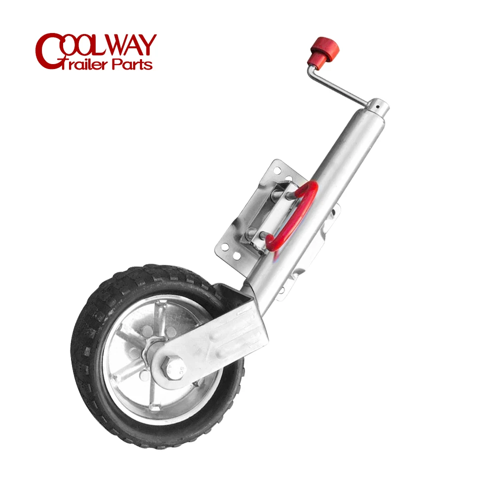 10 Inch Jockey Wheel Swing Up Solid Rubber Wheel Capacity 1000KG Caravan RV Boat Trailer Jack Parts Accessories